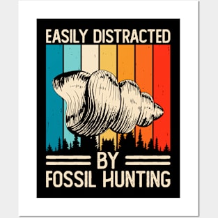 Easily Distracted By Fossil Hunting T shirt For Women Posters and Art